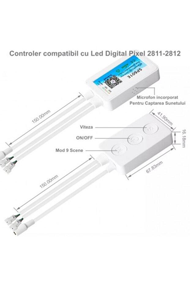 Led Pixel controller with Bluetooth, 2CH - 6