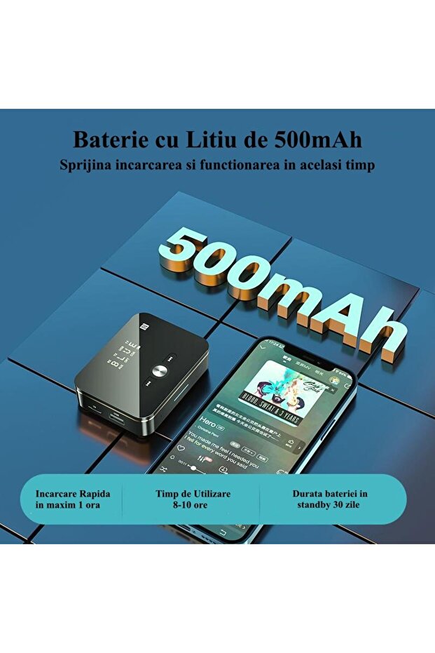 Convertor audio digital inteligent, NFC M8, wireless, Bluetooth 5.0, RX / TX - 6