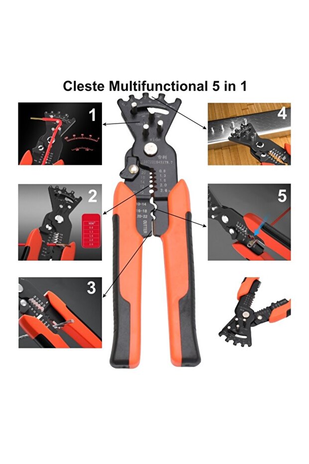 Clește multifuncțional 5 în 1 - 8