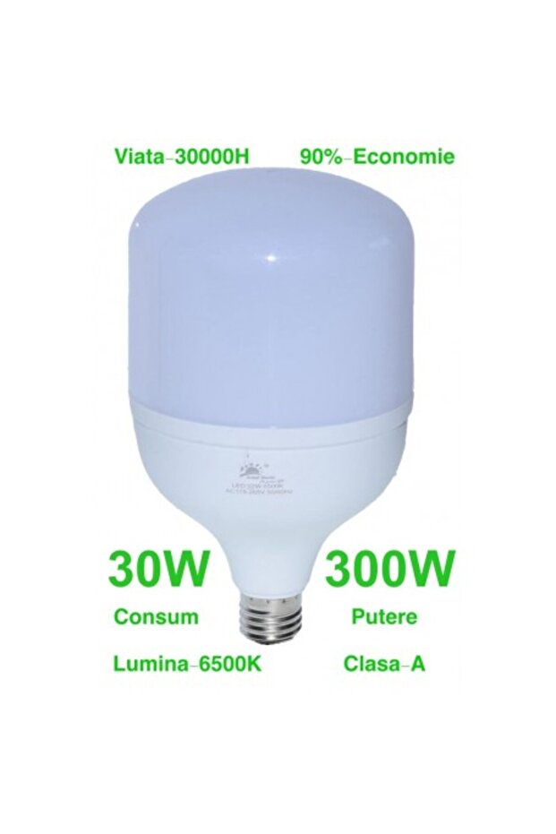 LED Bulb, E27 Socket, 30W, Cool White - 2