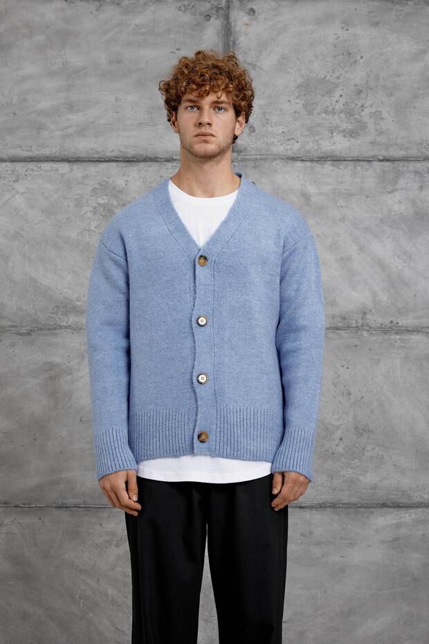 Erkek Mavi MRK ÖRME HIRKA - 1