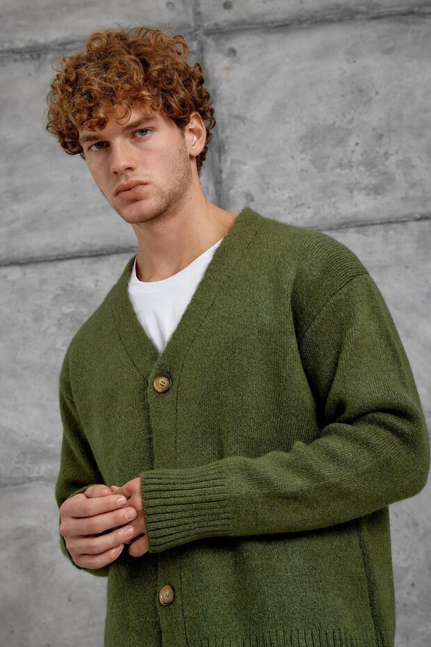 Erkek Yeşil MRK ÖRME HIRKA - 1