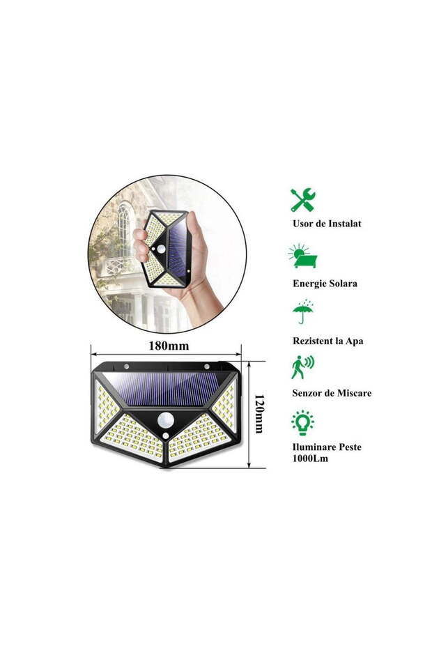 Solar Wall Lamp Sensor 114 Led - 4