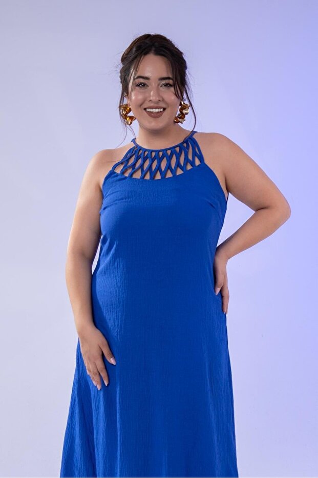 33326 Women's Plus Size Dress Blue