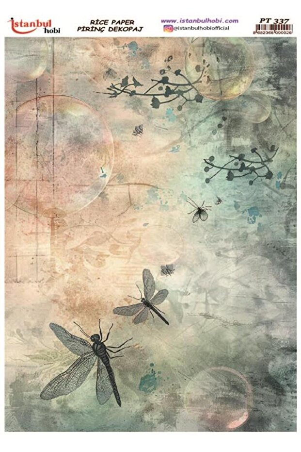 Brass Decopage Paper 30X42Cm Pt-337 Mix Yusufcuk