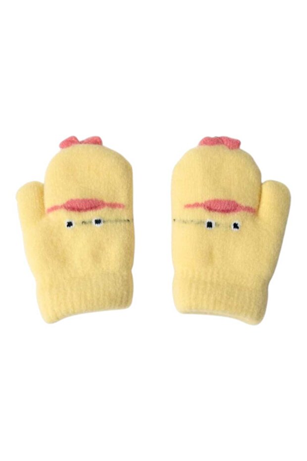 0-18 Ay Kız Çocuk Örme Eldiven - 1