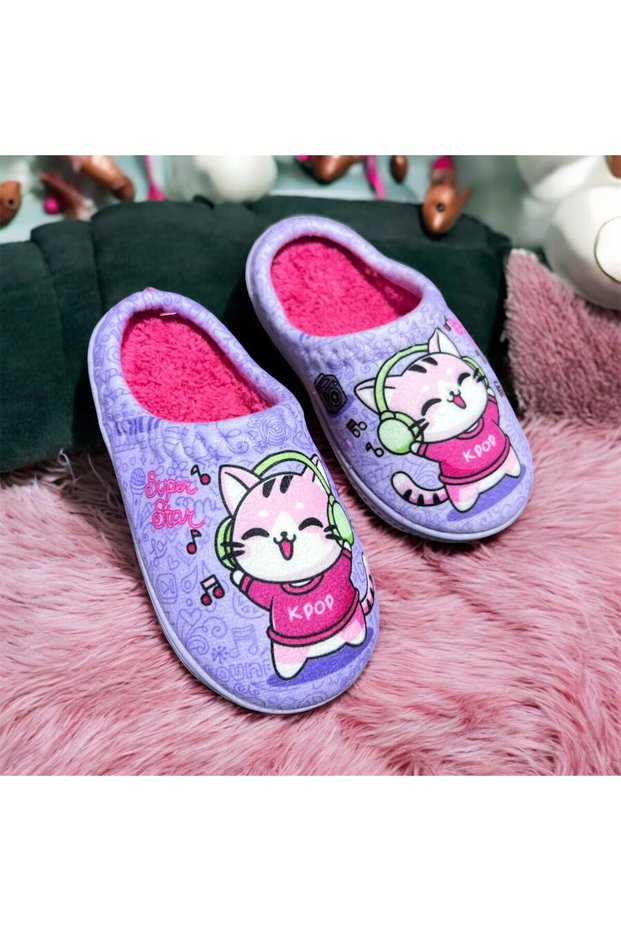 Gezer New Season Fur Children's Carpet Slippers Winter Carpet Slippers with Fur Inside