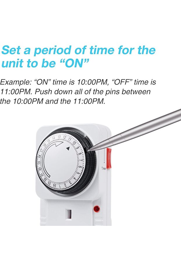 24 Hour Programmable Mechanical Timer Plug Socket 13A Energy Saving UK Plug-in Switch 2 Pack - 4