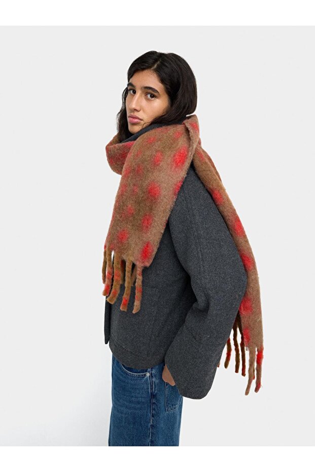 Püsküllü Baskılı Şal - 1