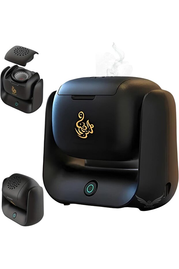 Bukhoor Burner Electric Oud Incense Rotatable Aroma Diffuser 1500mAh
