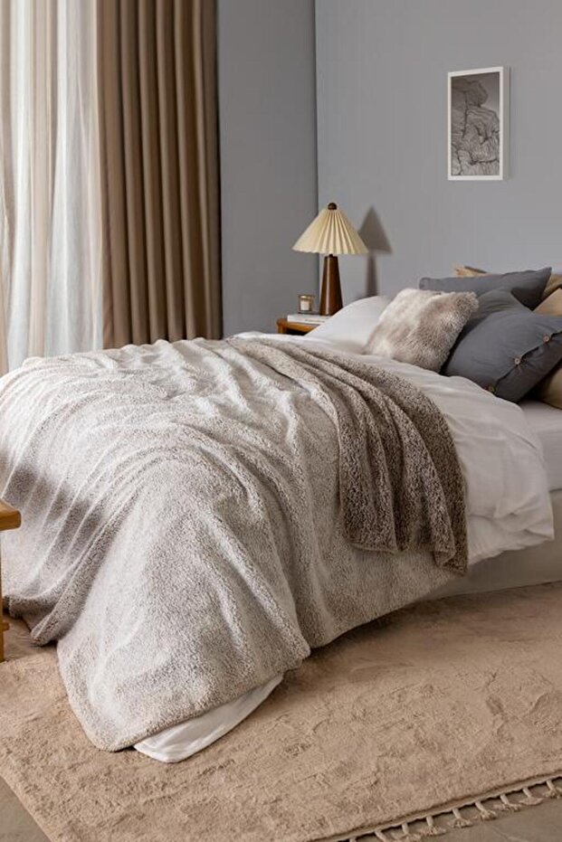 Nord Tek Kişilik Sherpa Battaniye - Bej - BEJ - 1