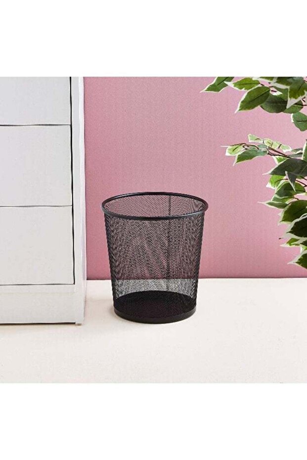 Home Box Round Recycling Open Top Mesh Trash Can Waste Basket Without Lid For Home, Office, College