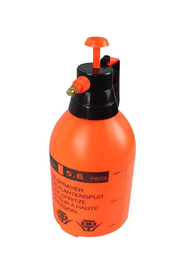 Hand-Pressure Hand Pump Pressure Sprayer Bottle Orange 342grams