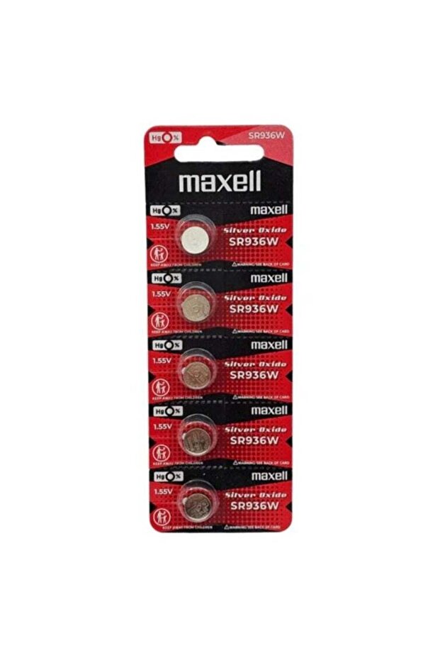 Maxell 5-Pieces Maxell SR936W / 380 Silver Oxide Hg0% 1.55V (maxell) Japan Batteries