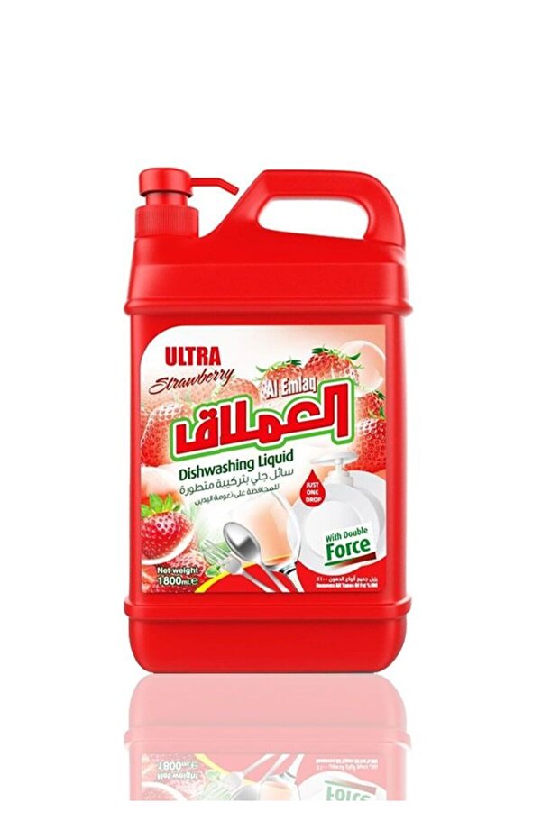 Al Emlaq Ultra Dishwashing Liquid, Strawberry, 1800ml