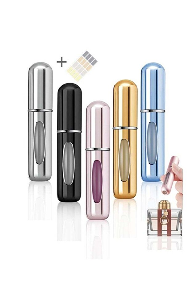 BOFAN 5ml Mini Perfume Refill Bottle - 5pcs Portable Mini Refillable Sprayer, Perfume Pump Box, Spr