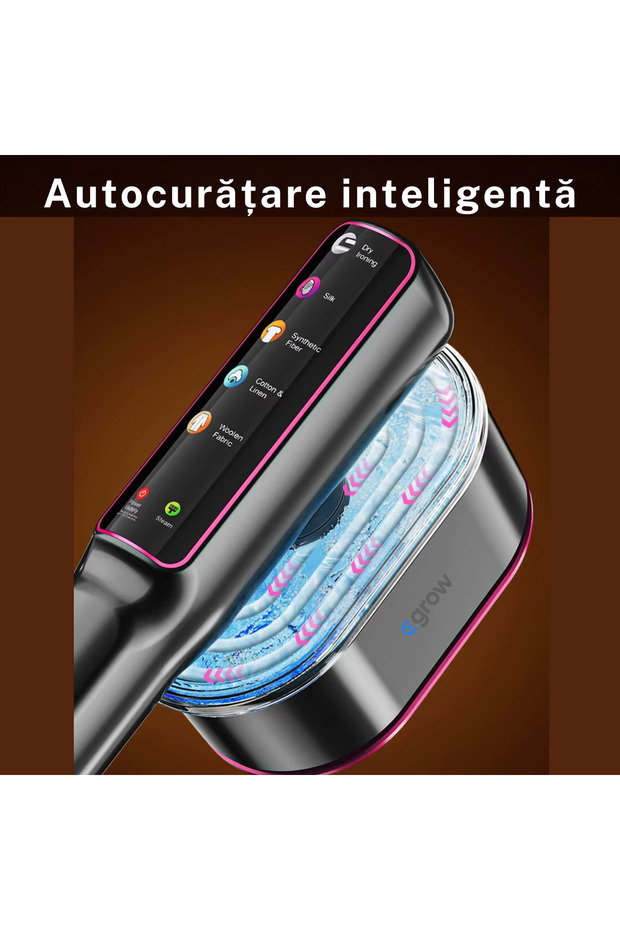 Smart Steam Iron eGROW® Vertical and Horizontal, Portable, 1200W, 5 Modes, LCD Display - 6