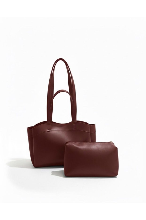 Women's Large Double Handle Strap Hand and Shoulder Bag