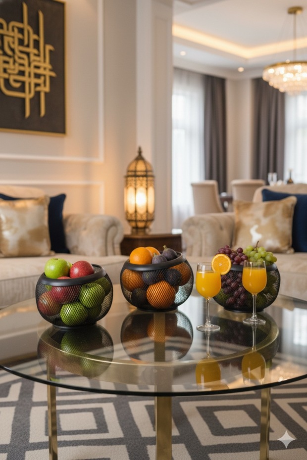 طقم سلة فواكة وكبسولات قهوة متعددالاستخدامات - 1