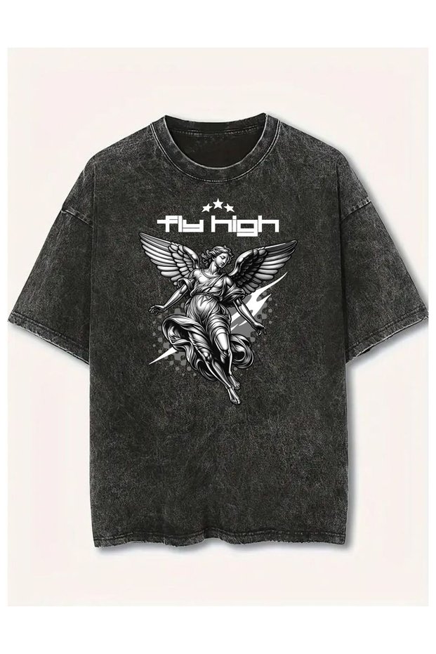 Printed Unisex Vintage Washed T-Shirt