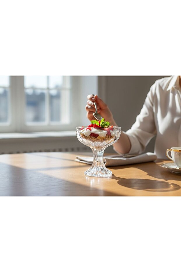 Stylish Design 3-Piece Ice Cream, Magnolia, Milk Dessert Presentation Bowl