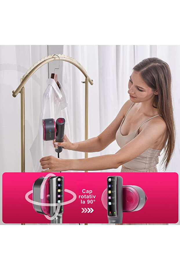 Smart Steam Iron eGROW® Vertical and Horizontal, Portable, 1200W, 5 Modes, LCD Display - 5