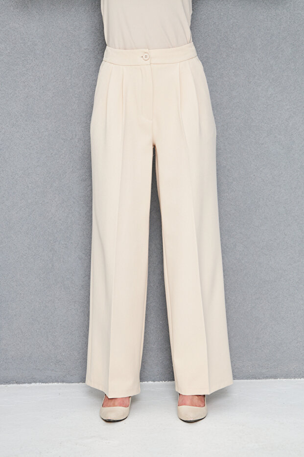 بنطلون بأزرار قماشية - 7