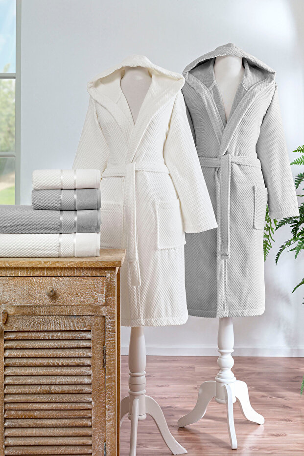 Bright Velvet Family Set Grey-Cream