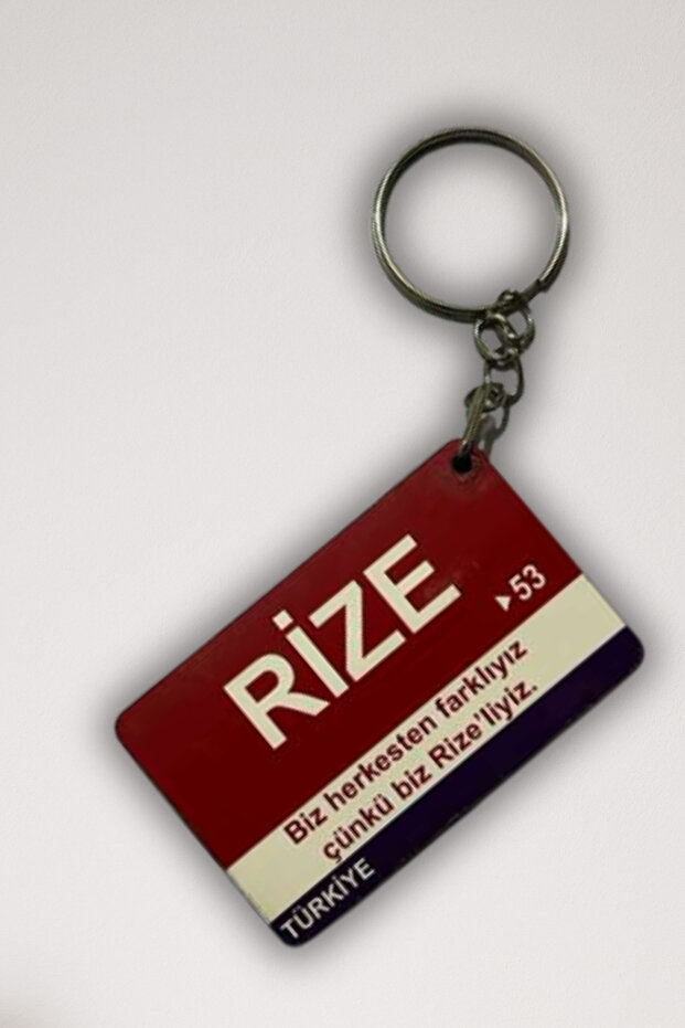 Rize Retro Mdf Keychain 3X5 cm Uv Printing - 6mm Thickness | City Themed Design