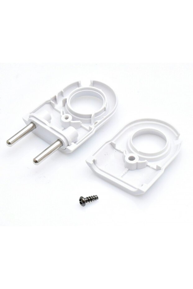 White Flat Plug with Ring 10A - 2
