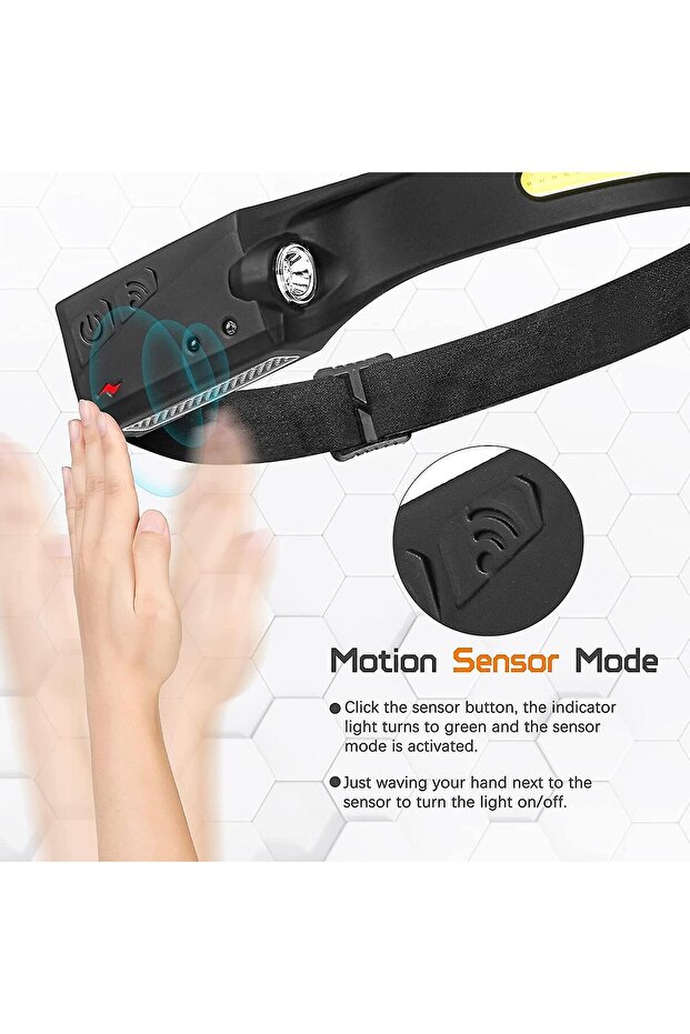 Headlamp with motion sensor LED COB model YT-200 - 15