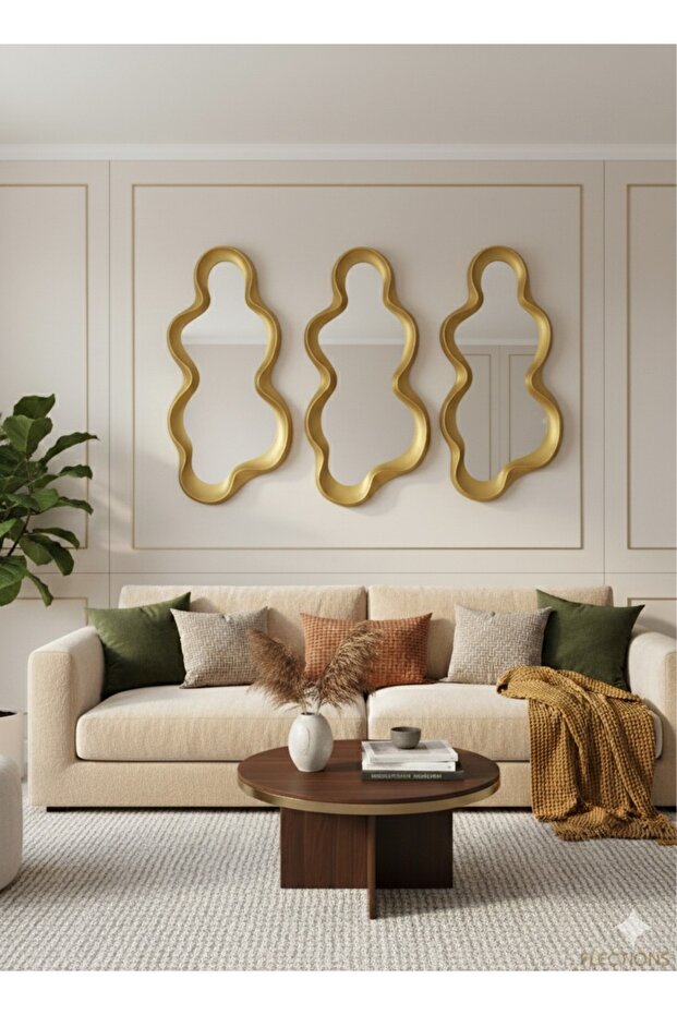 Elegant mirror set with a luxurious frame, adding a touch of sophistication to any space. 100 x 49 cm - 1