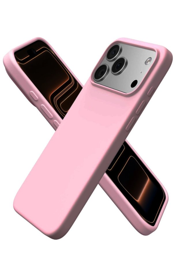 17 Pro Max Case Velvet Inside Shockproof Screen and Camera Raised Lasman Cover-Pink
