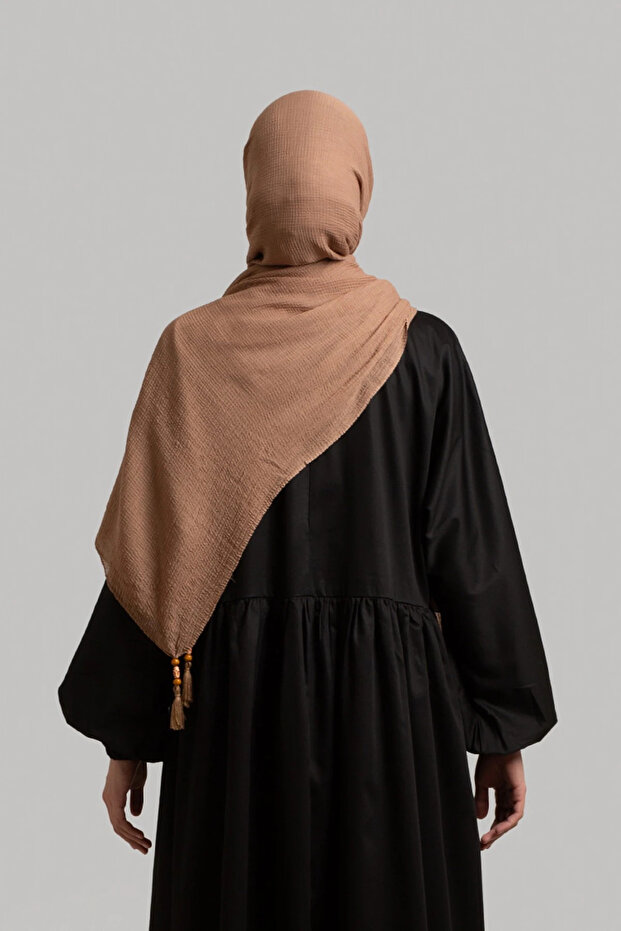 Basic Pamuk Saten Elbise - Siyah - 7