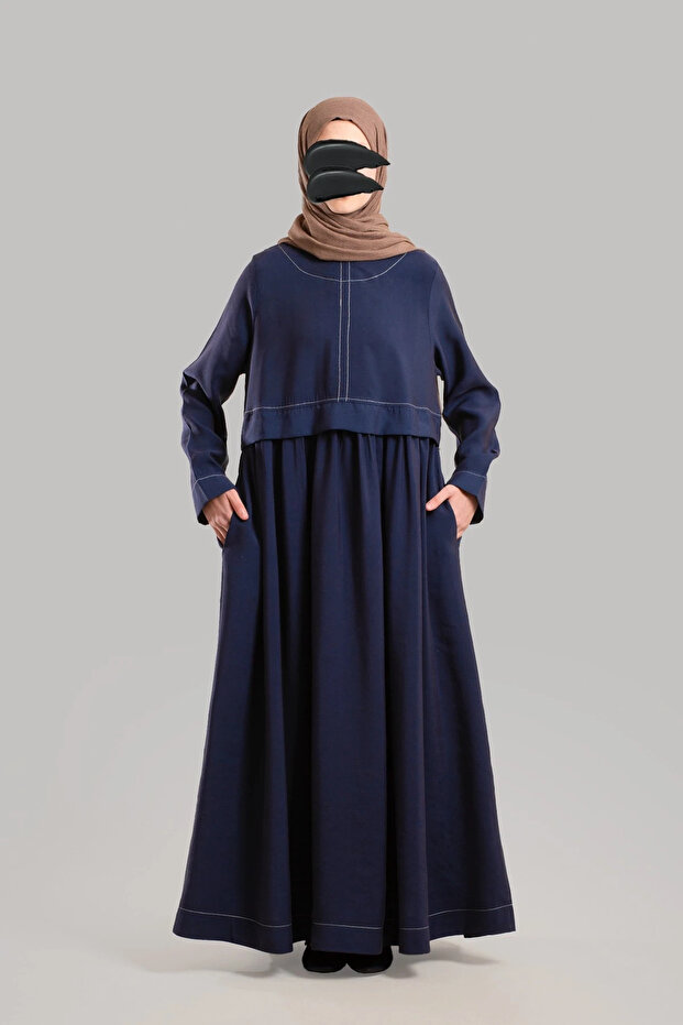 Rochie sport modal - bleumarin - 1