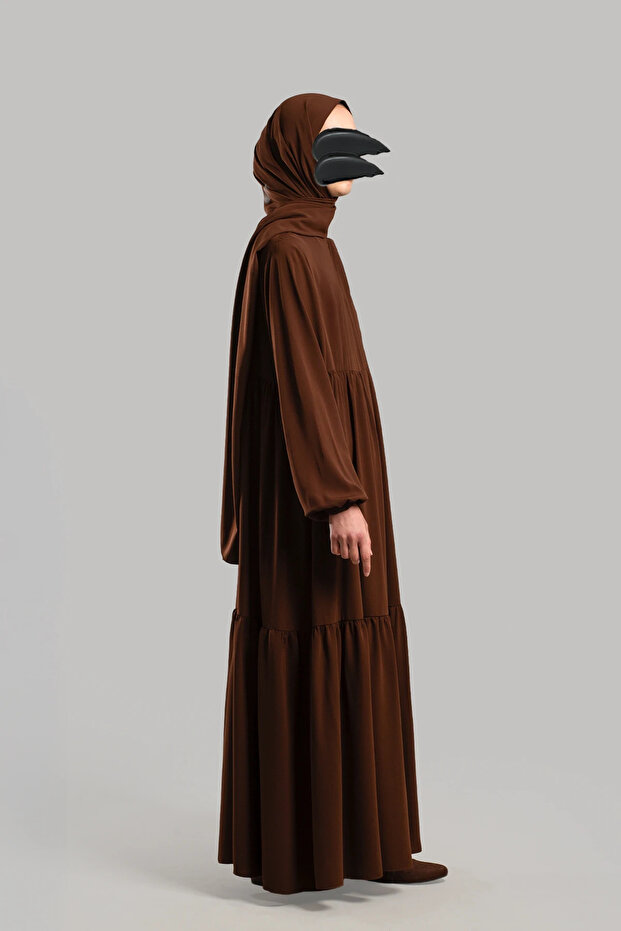 Duru Fermuarlı Ferace - 5