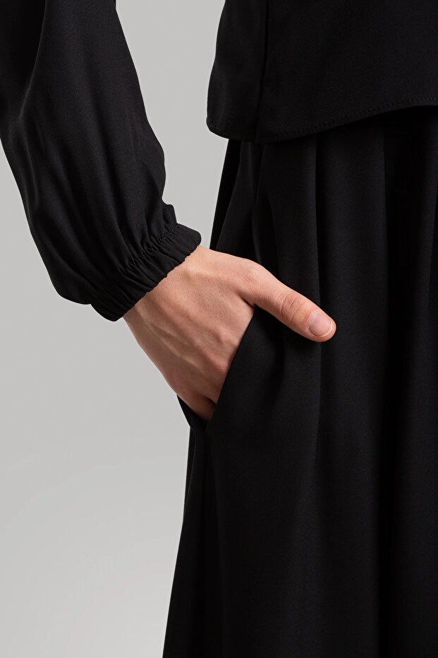 Pileli Ferace - Siyah - 6