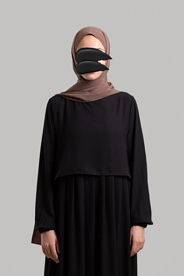 Pileli Ferace - Siyah - 2