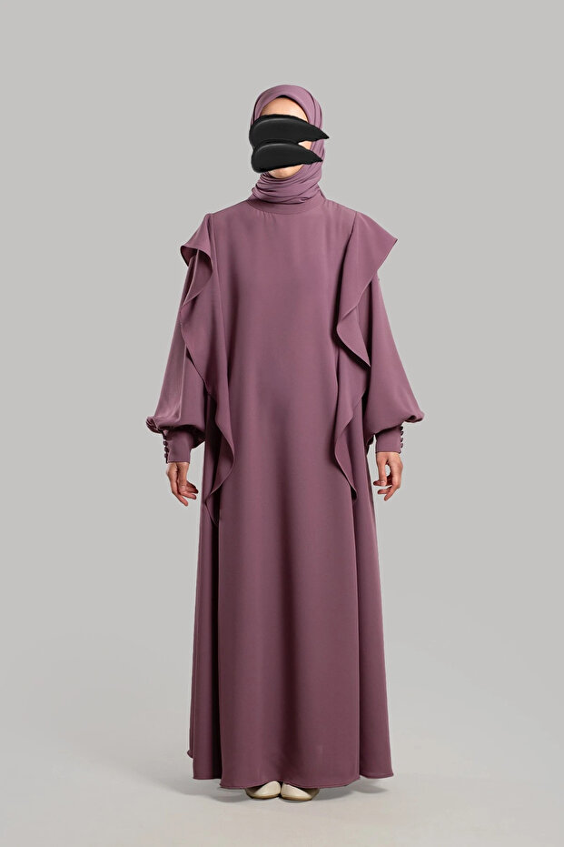 Volanlı Elbise Ferace - 1