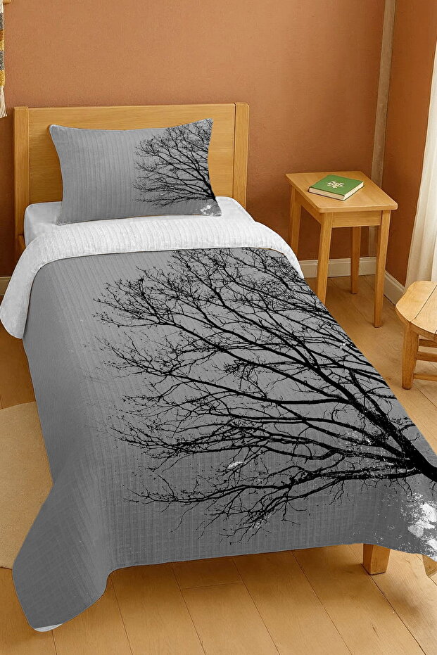 طقم بيكيه فردي منقوش بأغصان الأشجار مصنوع من القطن بنسبة 100% - 1