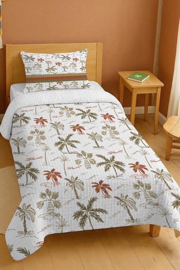 100% Cotton Tropical Breeze Patterned Single Pique Set
