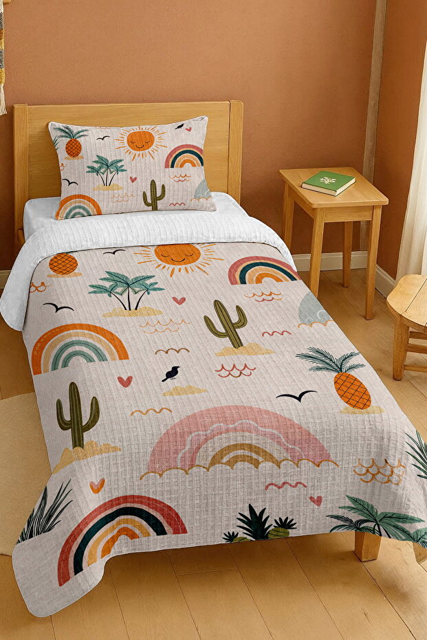 100% Cotton Bohemian Summer Dream Patterned Single Pike Set