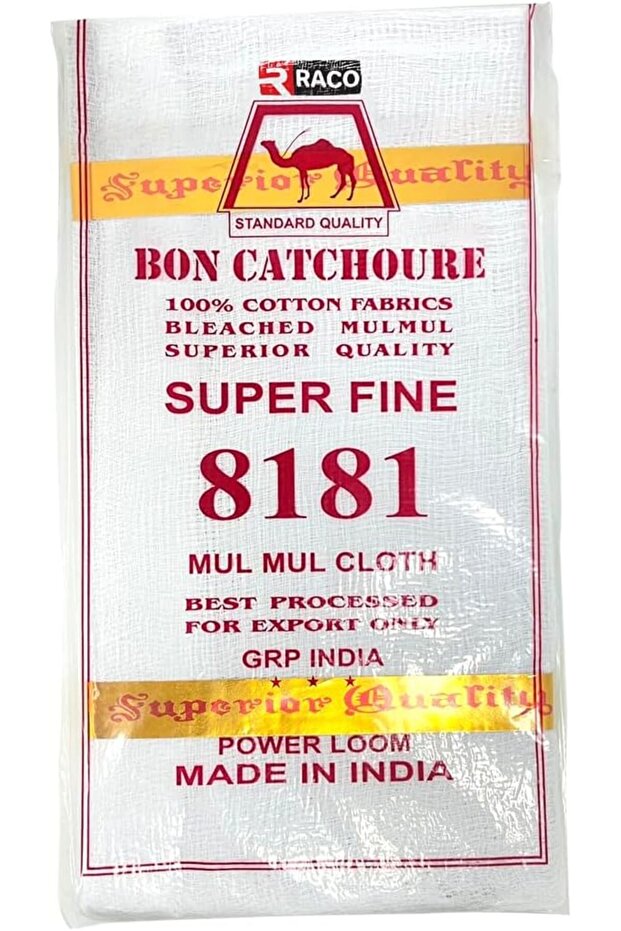 Mul Mul Cloth 100% Bleached Cotton Fabric 8181 (200G)