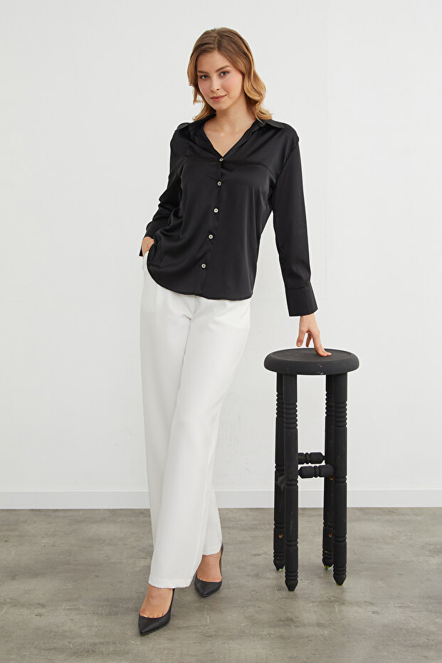 Basic Saten Gömlek - 4