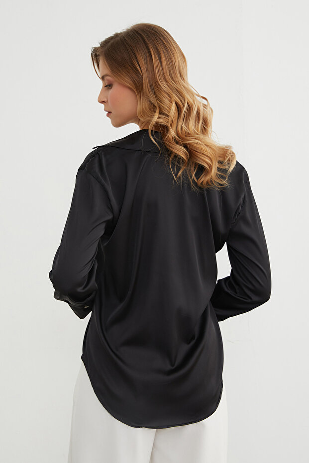 Basic Saten Gömlek - 7