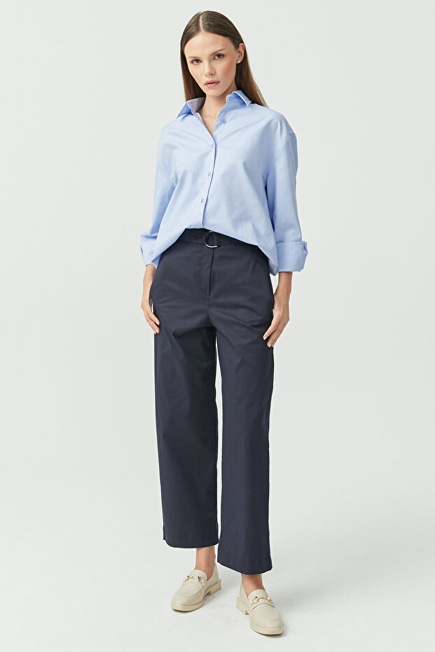 Kadın Pamuklu Gömlek - 8