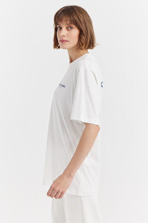 Kadın Pamuklu Basic T-shirt - 2