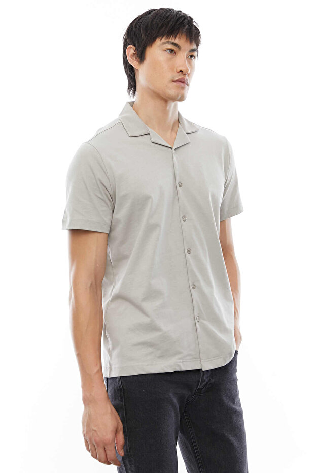 Regular Devrik Yaka Gömlek - 5