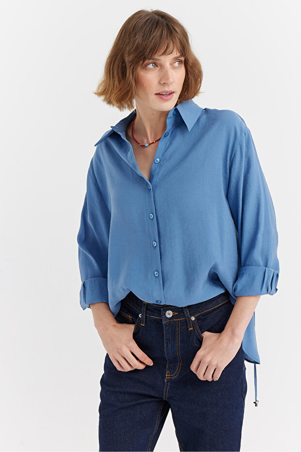 Kadın Yumuşak Dokulu Basic Gömlek - 2