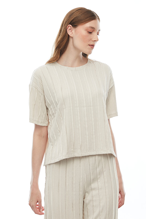 Dikiş Detaylı Bluz - 4